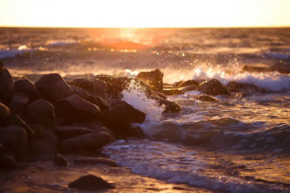 Punchy beach break peaks